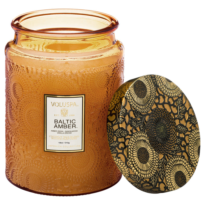 Baltic Amber Large Jar Candle - Kingfisher Road - Online Boutique