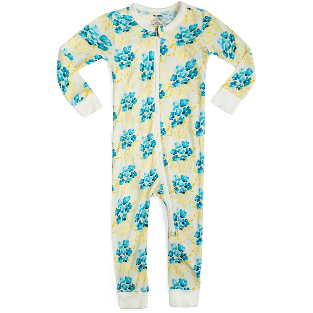SKY FLORAL BAMBOO ZIPPER PAJAMA - Kingfisher Road - Online Boutique