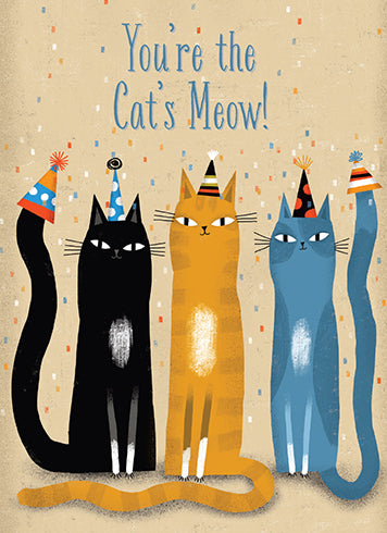 CATS IN PARTY HATS BIRTHDAY