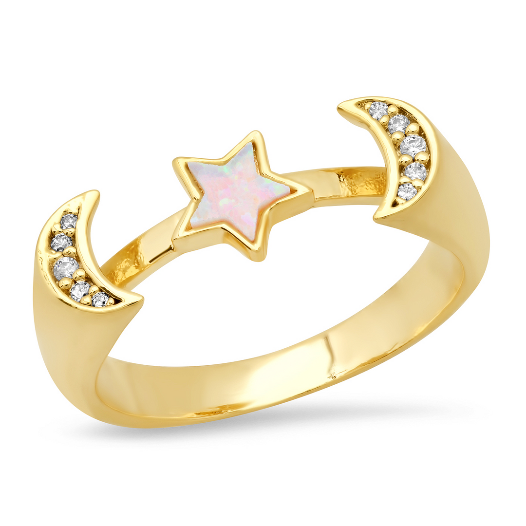OPAL MOON AND STAR RINGS - Kingfisher Road - Online Boutique