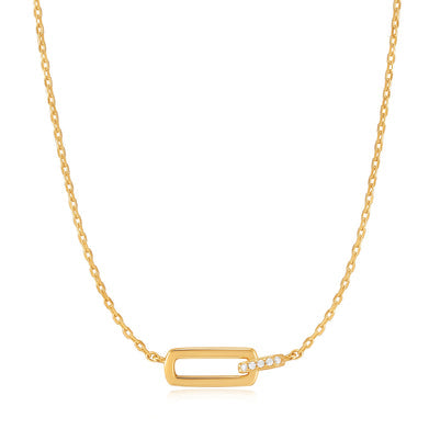 Kingfisher Road Ania Haie GLAM INTERLOCK NECKLACE-GOLD
