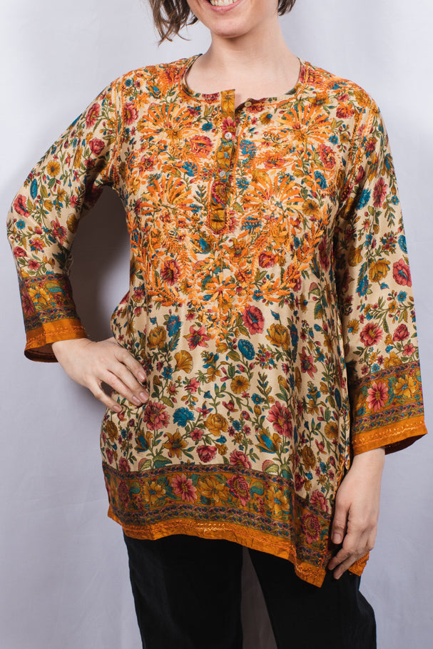RUST FLORAL TUNIC - Kingfisher Road - Online Boutique