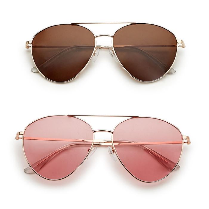 GOLD FRAME AVIATOR SUNGLASSES - Kingfisher Road - Online Boutique