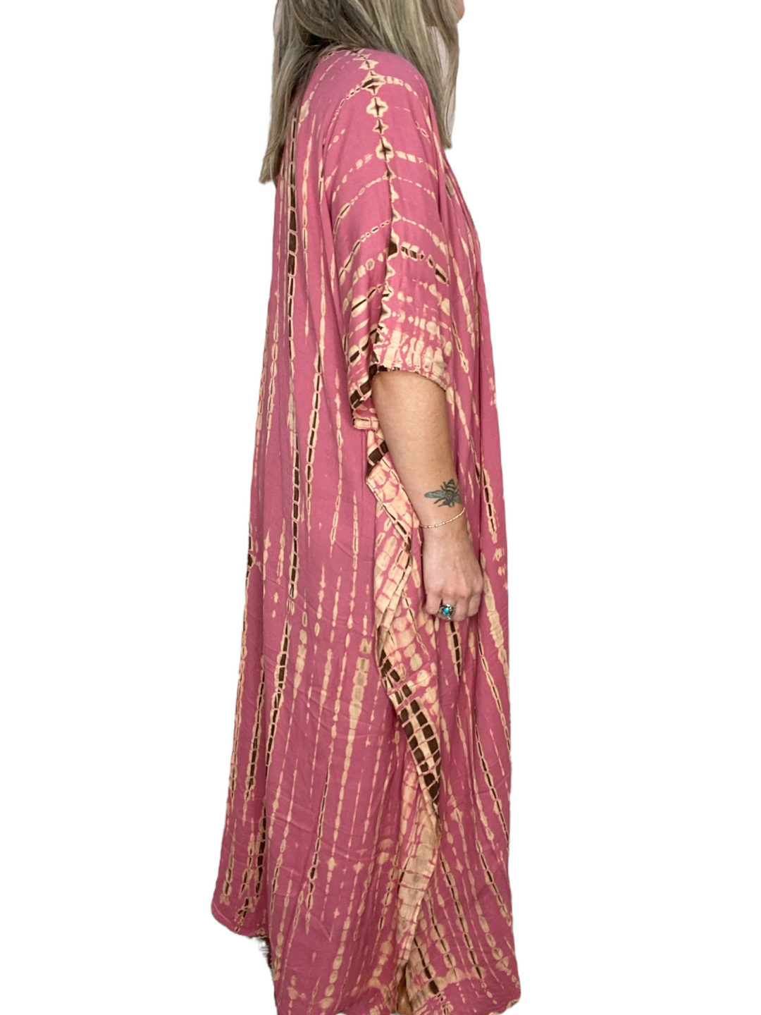 CALLIOPE DUSTER - BLUSH SHIBORI - Kingfisher Road - Online Boutique