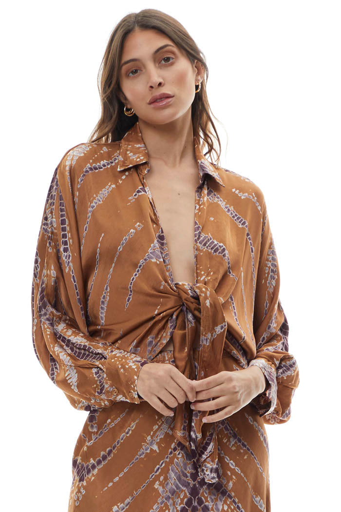 MAGDA TOP-WHOLE GRAIN SAVANNAH WASH - Kingfisher Road - Online Boutique