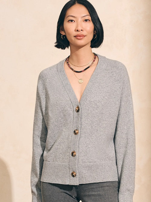 JACKSON CARDIGAN-GREY HEATHER - Kingfisher Road - Online Boutique