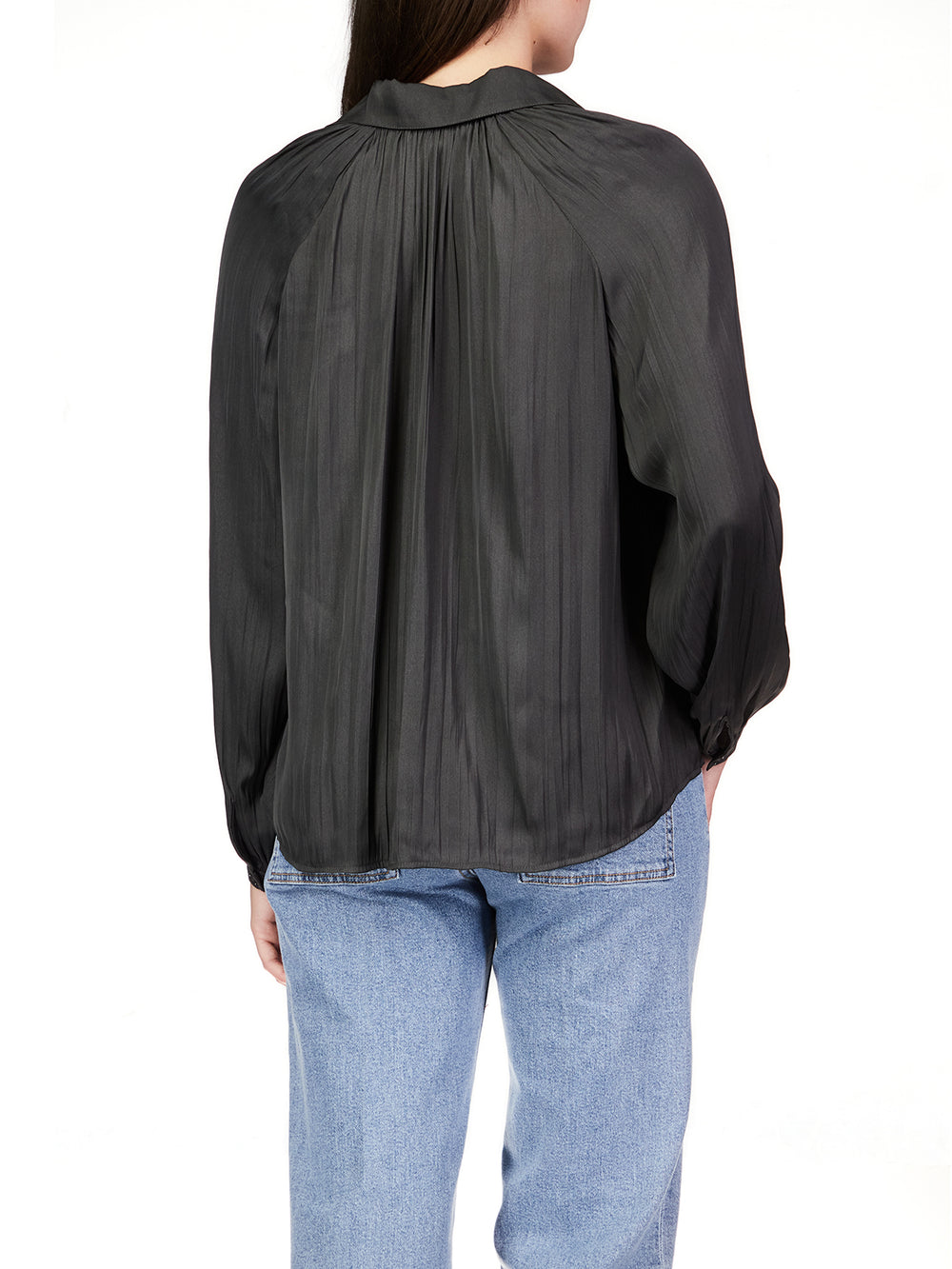 CASUALLY CUTE SATEEN BLOUSE - MINERAL - Kingfisher Road - Online Boutique