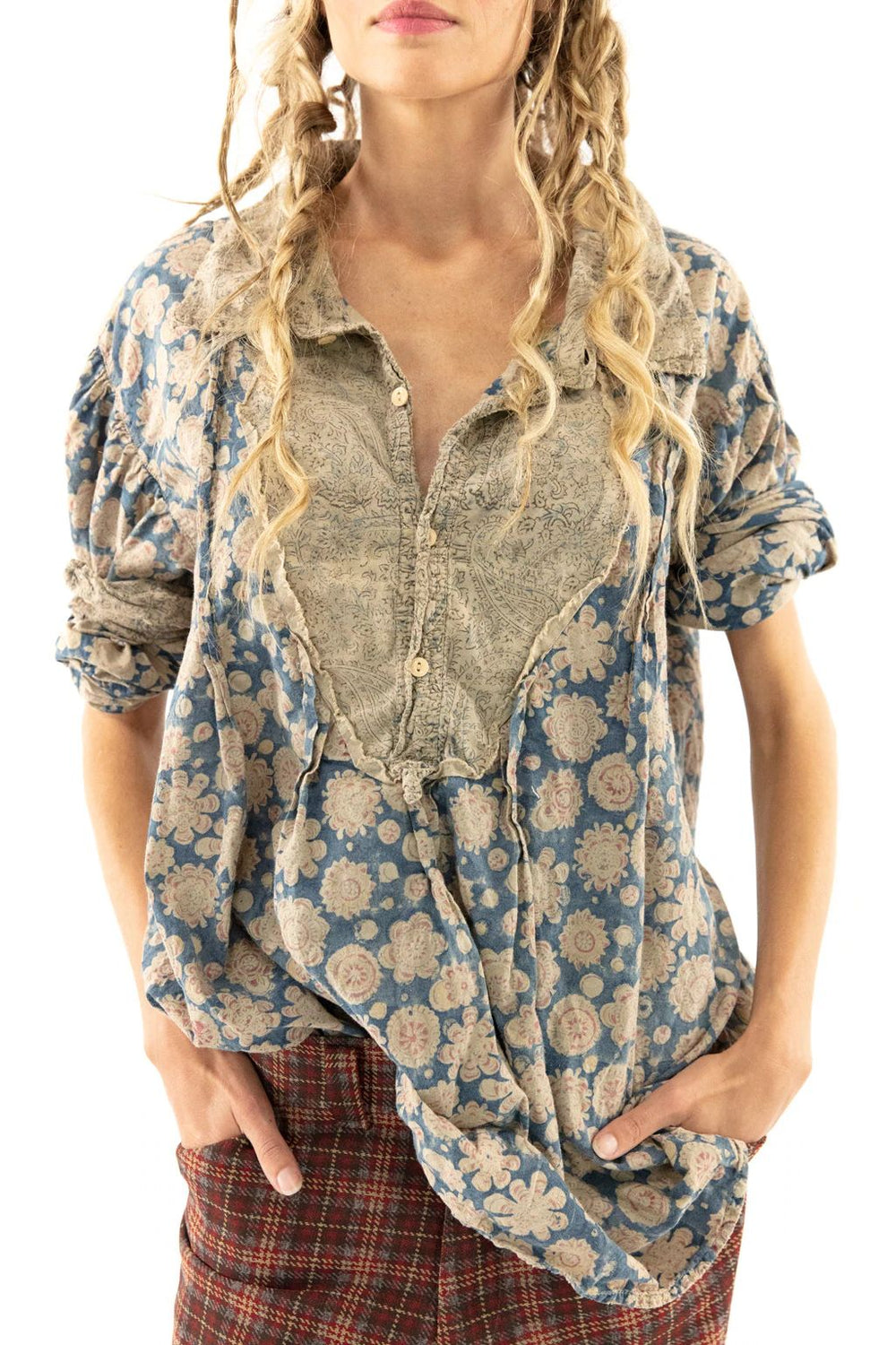 ROURKE BLOCKPRINT TORA SHIRT - Kingfisher Road - Online Boutique