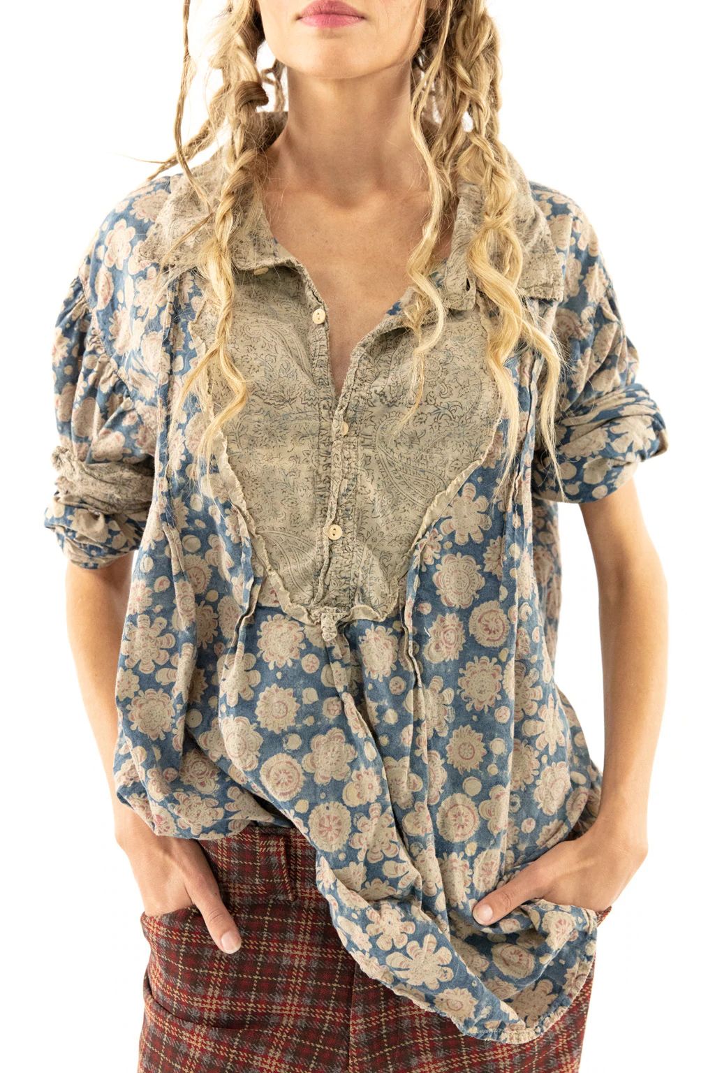 ROURKE BLOCKPRINT TORA SHIRT - Kingfisher Road - Online Boutique