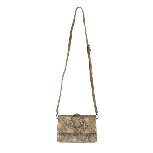PYTHON ARIA RING BAG-NATURAL - Kingfisher Road - Online Boutique
