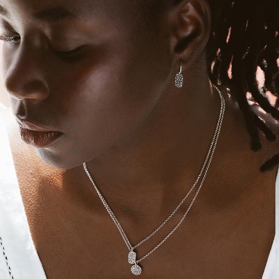 SILVER COSMOS TAG EARRINGS - Kingfisher Road - Online Boutique