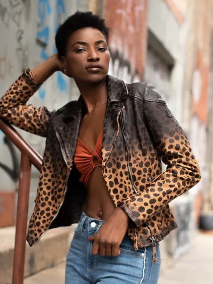 VICKI OMBRE LEOPARD PRINT JACKET - Kingfisher Road - Online Boutique