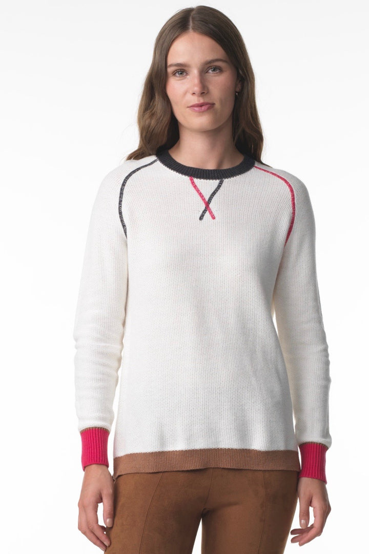 WAFFLE KNIT SWEATER - CHALK - Kingfisher Road - Online Boutique