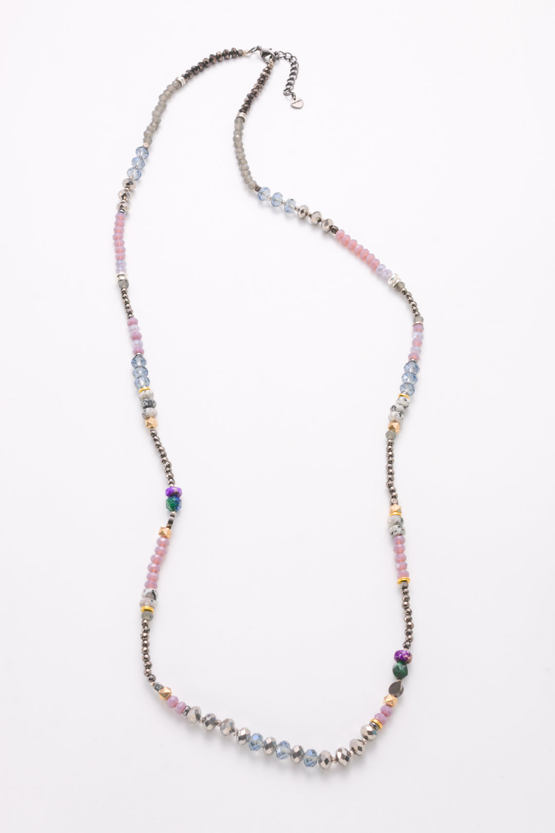 PASTEL MIX LONG BEADED NECKLACE - Kingfisher Road - Online Boutique