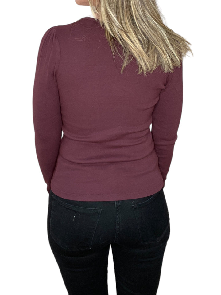 JEWEL PUFF SLEEVE TOP - AUBURN - Kingfisher Road - Online Boutique