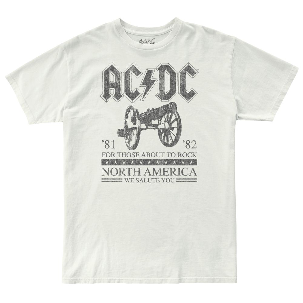 AC/DC NORTH AMERICAN TOUR TEE - VINTAGE WHITE - Kingfisher Road - Online Boutique