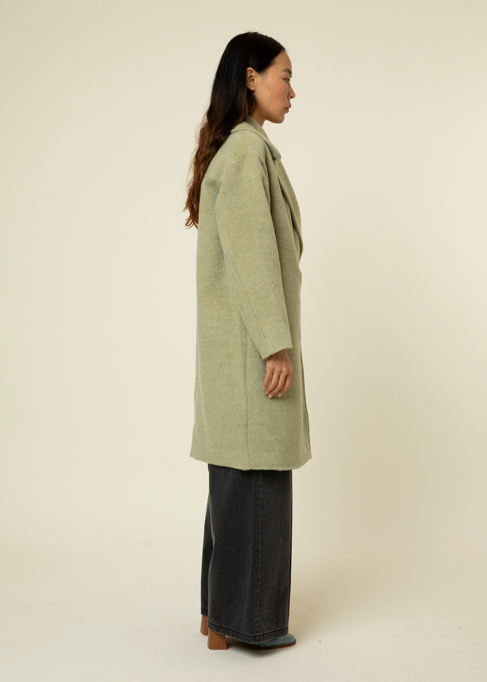 SANTI WOVEN COAT - VERT - Kingfisher Road - Online Boutique
