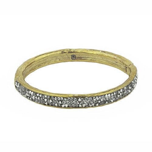 KRISTAL HINGE BANGLE-BRASS - Kingfisher Road - Online Boutique