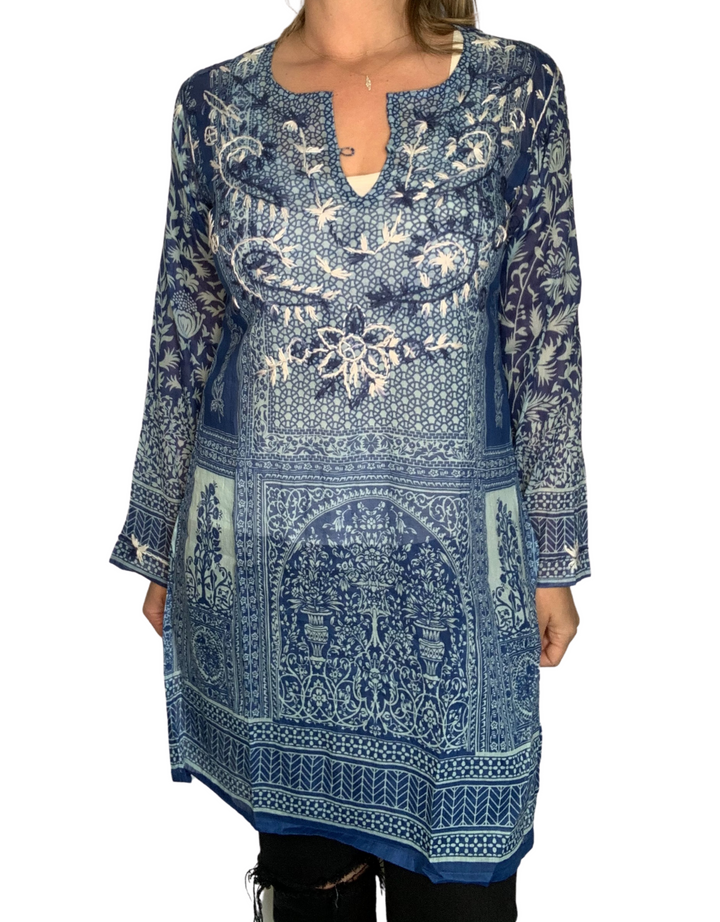 PEYTON TUNIC WITH EMBROIDERY - Kingfisher Road - Online Boutique