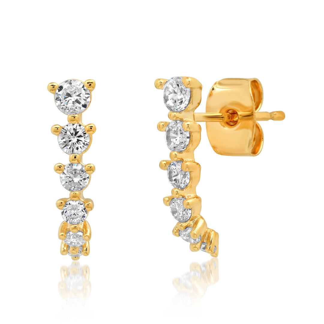 CZ DANGLE EARRING-GOLD - Kingfisher Road - Online Boutique
