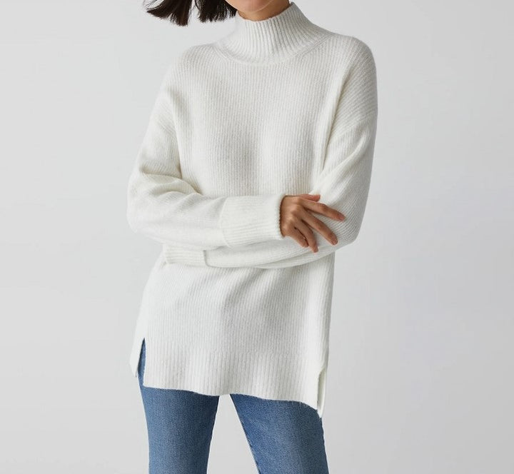ZION MOCK NECK PULLOVER-CHALK - Kingfisher Road - Online Boutique