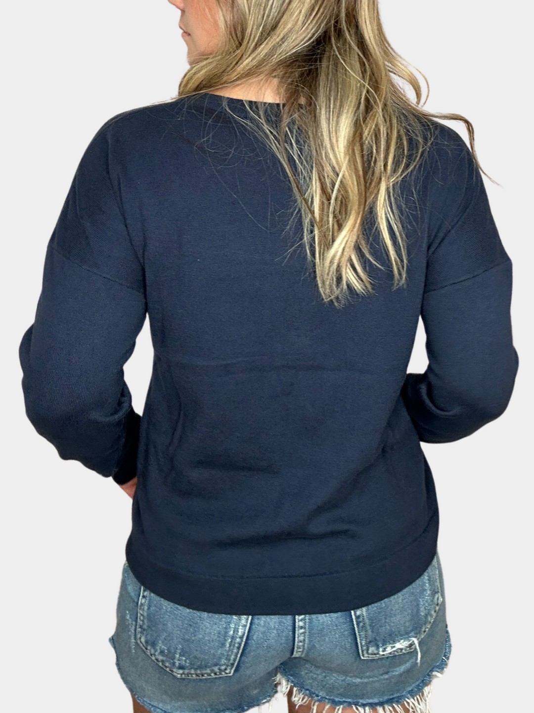 HEART STRIPED SWEATER - NAVY - Kingfisher Road - Online Boutique