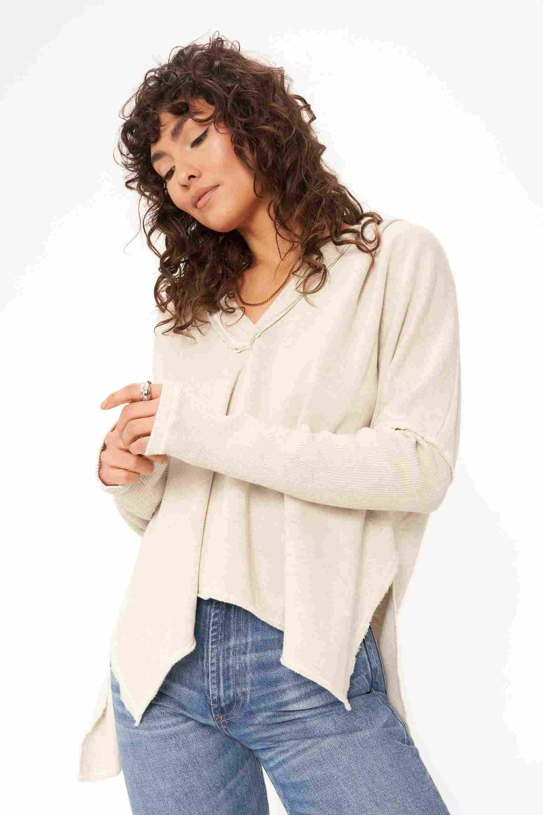 ODYSSEY SEAMED HOODIE - OAT - Kingfisher Road - Online Boutique