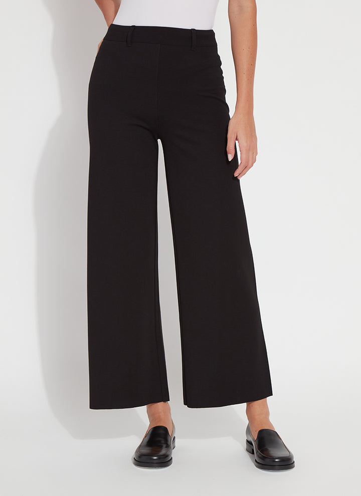 ERIN HI WAIST WIDE LEG PONTE-BLACK - Kingfisher Road - Online Boutique