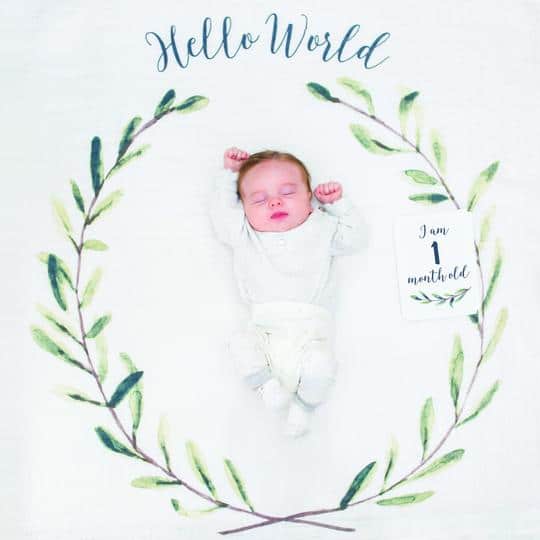 HELLO WORLD BABY'S FIRST YEAR BLANKET/CARD - Kingfisher Road - Online Boutique