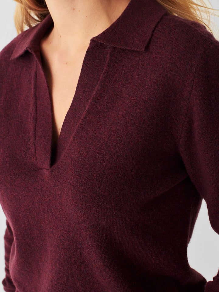 JACKSON SWEATER POLO-CLARET HEATHER - Kingfisher Road - Online Boutique
