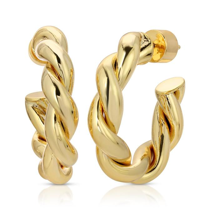 MEDIUM FRENCH TWIST HOOPS - Kingfisher Road - Online Boutique