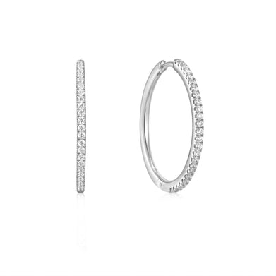 Kingfisher Road Ania Haie GLAM HOOP EARRINGS-SILVER