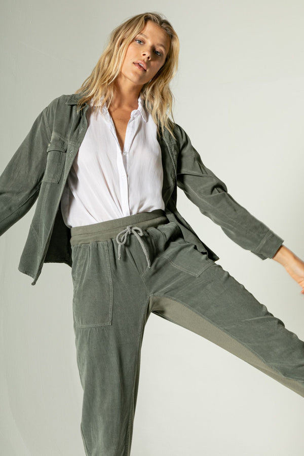 DRAWSTRING PANT - MOSS - Kingfisher Road - Online Boutique