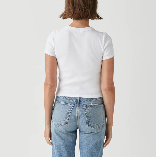 MIMI CROPPED TEE - WHITE - Kingfisher Road - Online Boutique