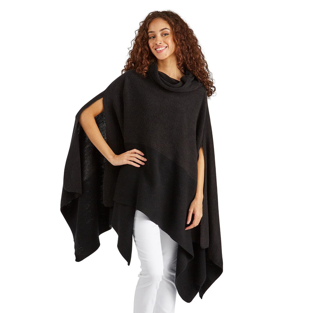 BLACK COLOR BLOCK COWL NECK INFINITY SHAWL - Kingfisher Road - Online Boutique