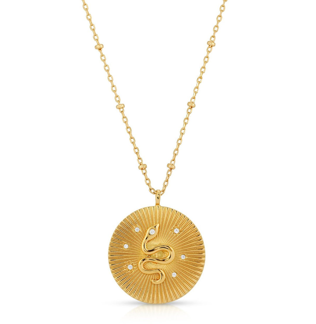 MYSTIC SERPENT COIN NECKLACE - Kingfisher Road - Online Boutique