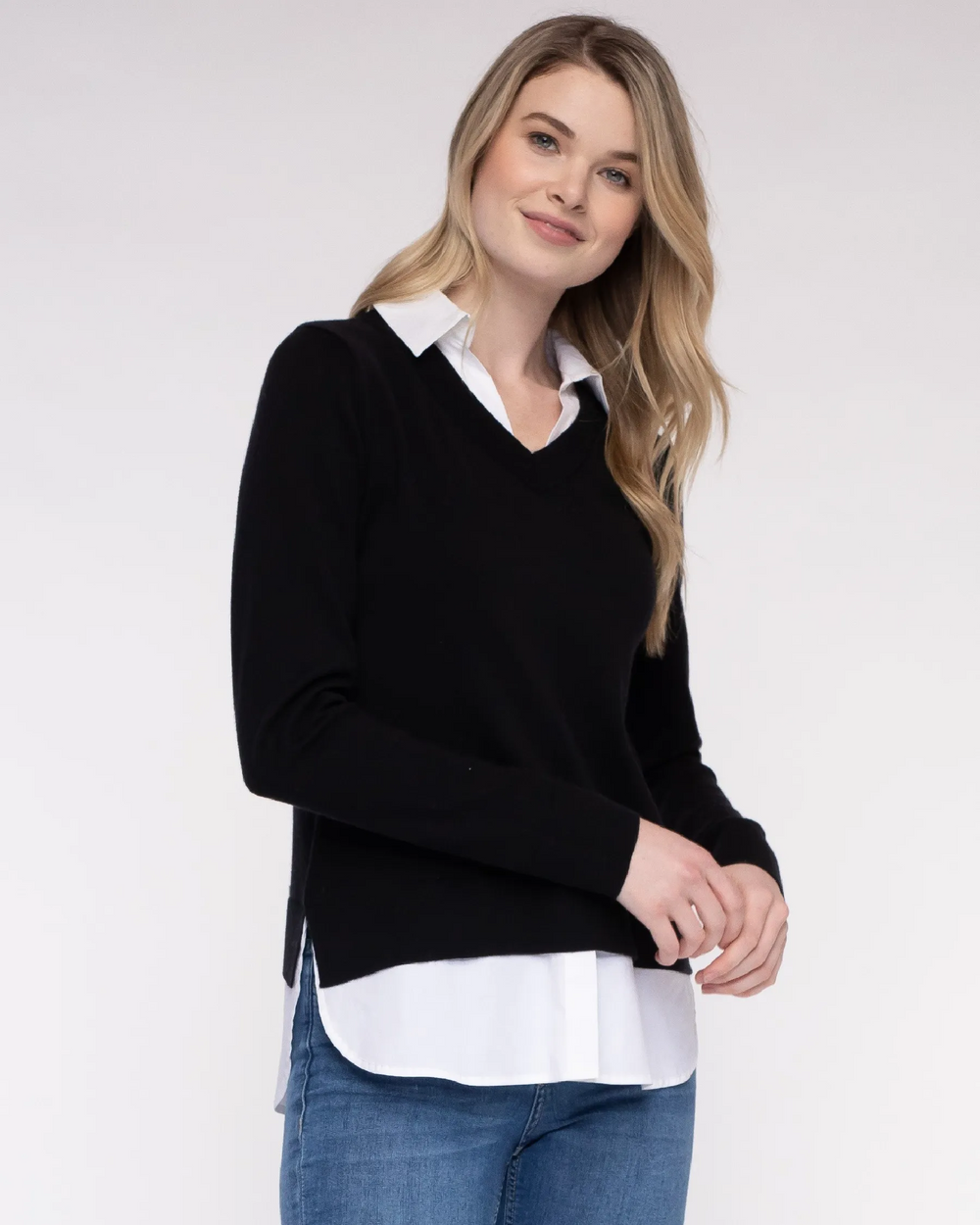 MONTAGE SHIRTTAIL SWEATER - EBONY - Kingfisher Road - Online Boutique