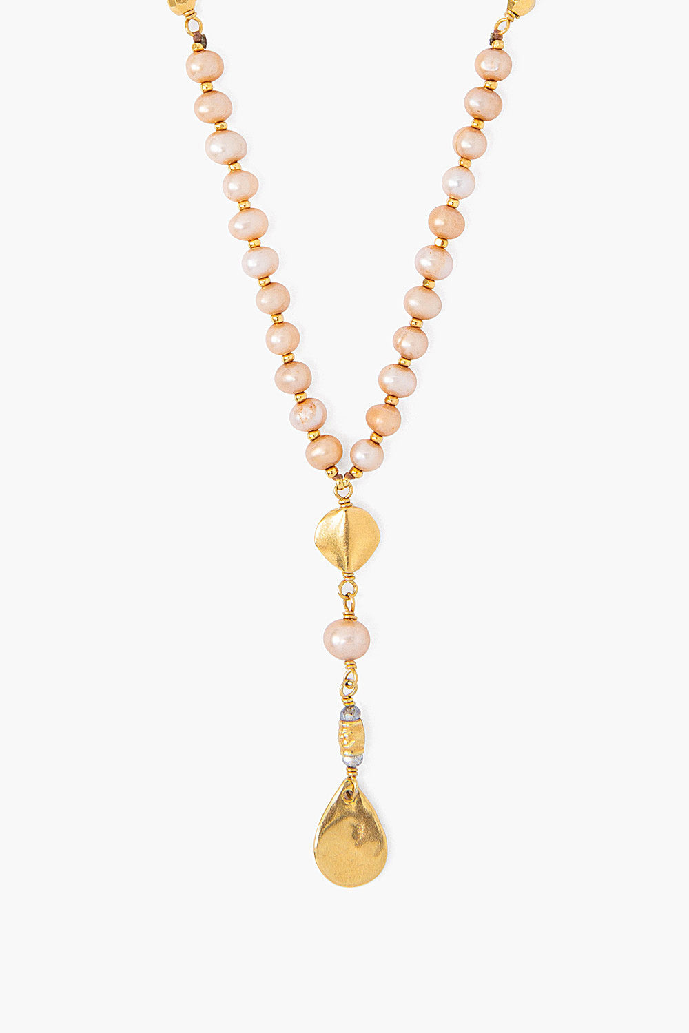 ADJUSTABLE PEARL BEADED LARIAT NECKLACE - Kingfisher Road - Online Boutique
