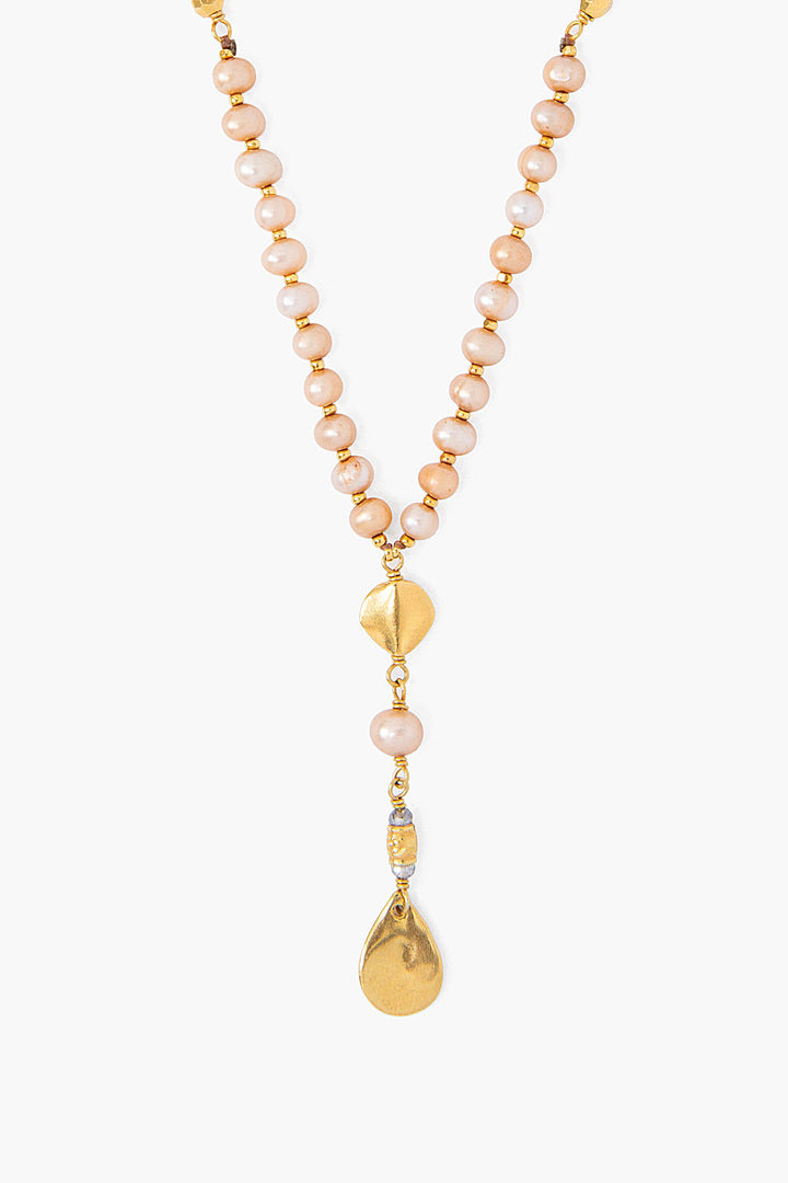 ADJUSTABLE PEARL BEADED LARIAT NECKLACE - Kingfisher Road - Online Boutique