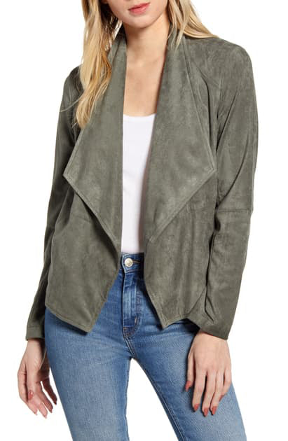 EARTH GREEN SUEDE IT OUT JACKET - Kingfisher Road - Online Boutique