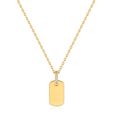 Kingfisher Road Ania Haie GLAM TAG PENDANT NECKLACE-GOLD