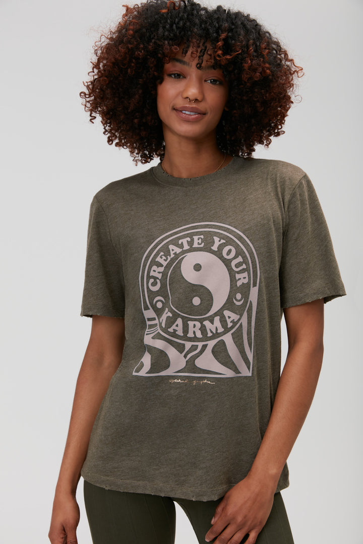 KARMA S/S TEE - LEAF - Kingfisher Road - Online Boutique