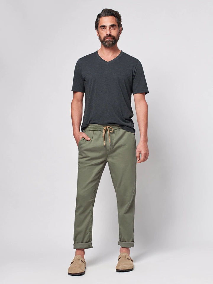 ESSENTIAL DRAWSTRING PANT - SPRING OLIVE - Kingfisher Road - Online Boutique