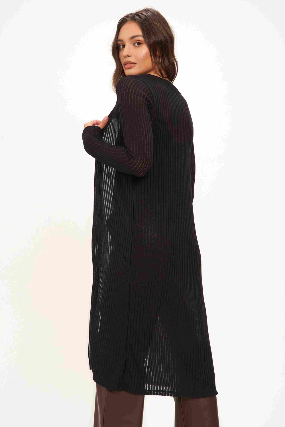 BY YOUR SIDE COZY DUSTER - BLACK - Kingfisher Road - Online Boutique