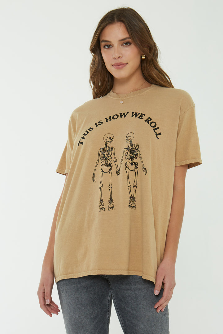 THIS IS HOW WE ROLL OVERSIZED TEE - Kingfisher Road - Online Boutique