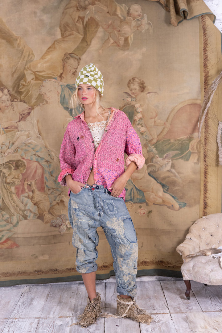 QUILTED FLORAL BOYFRIEND SHIRT-LA TUNA - Kingfisher Road - Online Boutique