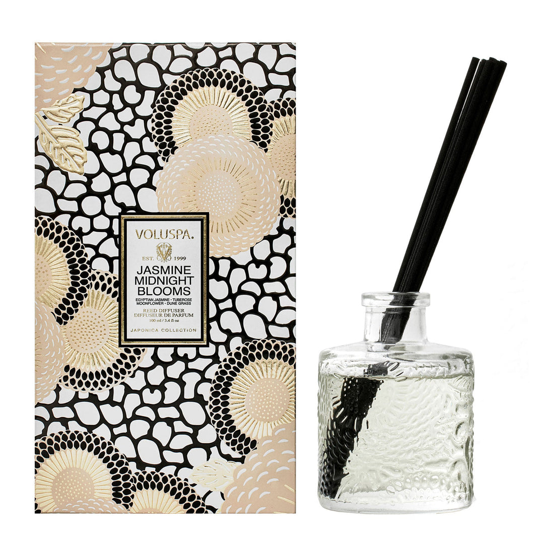JASMINE MIDNIGHT BLOOMS REED DIFFUSER - Kingfisher Road - Online Boutique