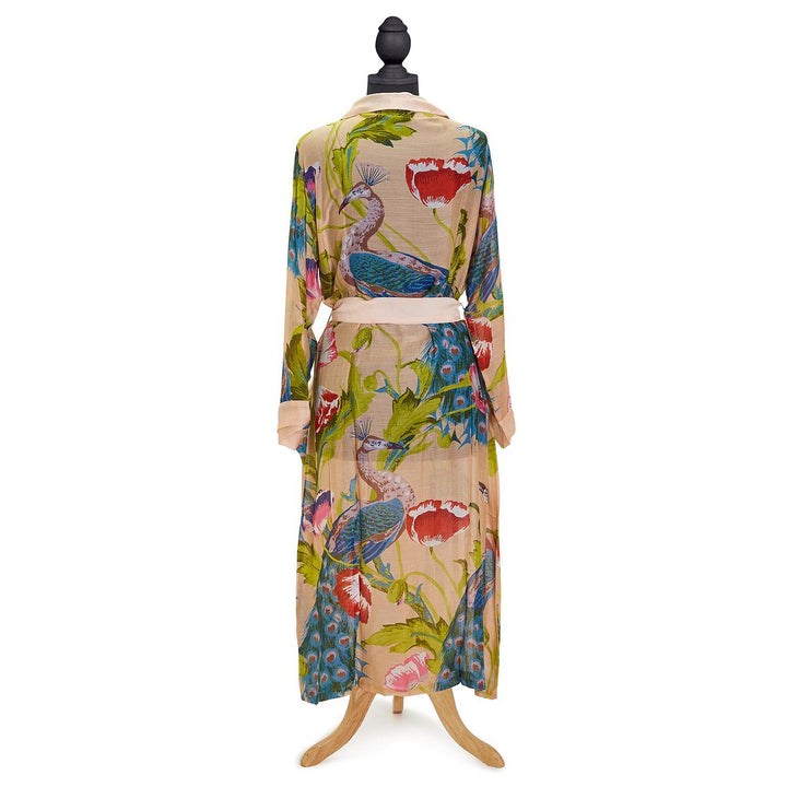POPPIES & PEACOCKS KIMONO ROBE - Kingfisher Road - Online Boutique