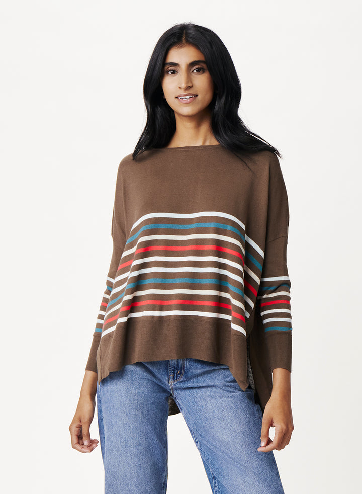 AMOUR HOLIDAY SWEATER - MULTI STRIPE - Kingfisher Road - Online Boutique