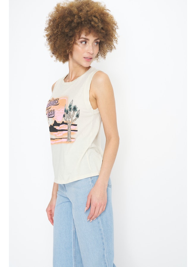 BRUSHED BONE JOSHUA TREE TANK - Kingfisher Road - Online Boutique